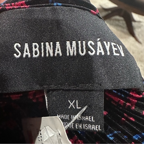 NWT SABINA MUSAYEV CAPELLA MINI DRESS IN BLACK PRINT reg $295 size XL - Picture 6 of 6